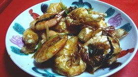 Dry-Fried Prawns Recipe 干煎虾食谱