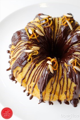 Mandarin Orange Cake with Dark Chocolate Glaze Recipe 香橘子黑巧克力蛋糕食谱