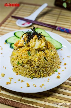Unagi Fried Rice Recipe 日本鳗鱼和虾仁蒜茸炒饭食谱