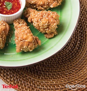 Spicy Sesame Chicken Drummets Recipe 辣味芝麻炸鸡食谱