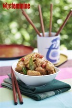 Yam Fritters in Creamy Sauce Recipe  浓酱芋条食谱