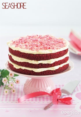 Red Velvet Cream Cheese Layer Cake Recipe  红丝绒奶油芝士夹心蛋糕食谱