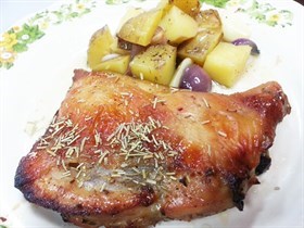 Roasted Chicken Chop with Rosemary Recipe 迷迭香焗鸡扒食谱