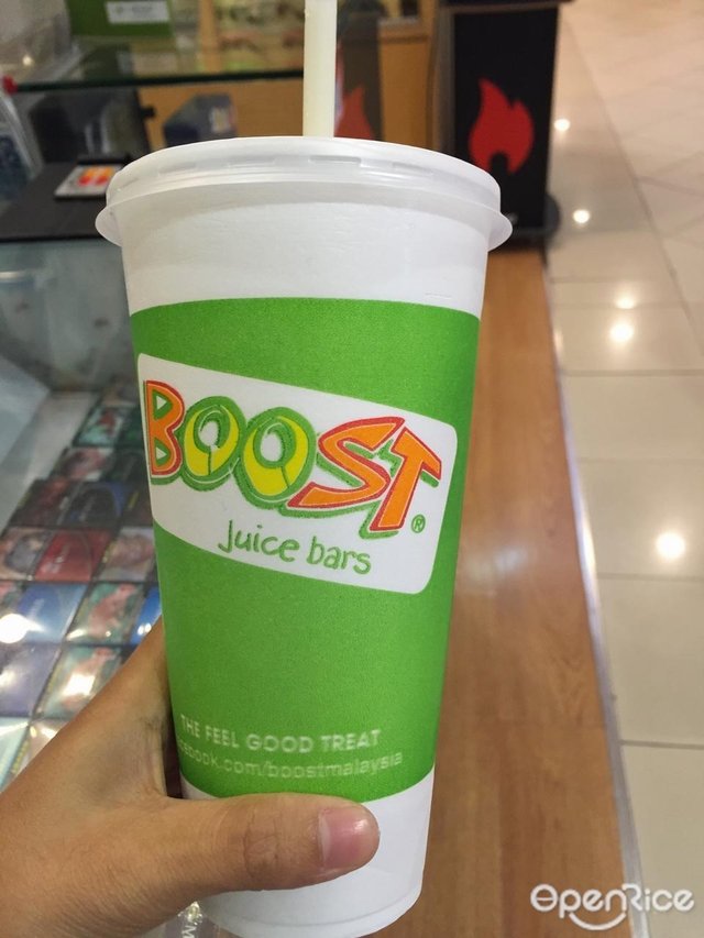 Boost Juice Bars's Menu Malaysian variety Juices / Bubble Tea / Tea