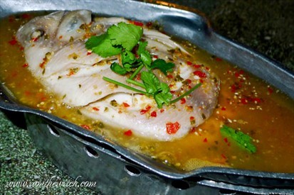 Thai style lime steam fish