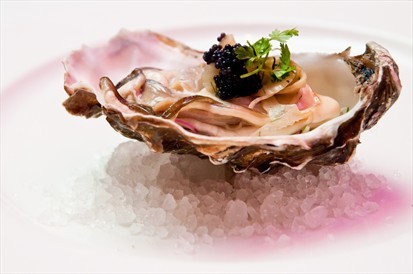 Fresh Canadian oyster, served with pernod pickled fennel and moluga caviar