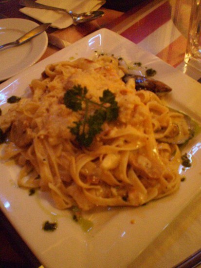 Fettucine Carbonara- Huge portion