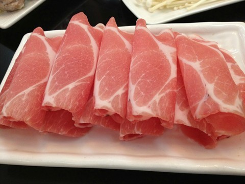 Pork slices