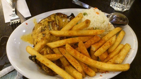 Nando's quarter chicken with 2 sidelines