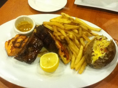 Beef Ribs & Grilled Salmon