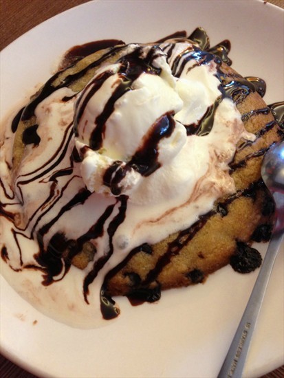 melted ice cream, soggy cookie