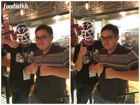 Waiter in Wrestler's Mask