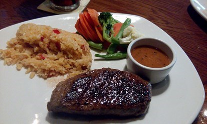 Juicy medium-well Steak