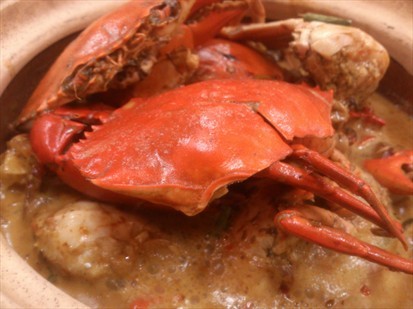 M Size Kam Heong Buttered Crab RM48/plate