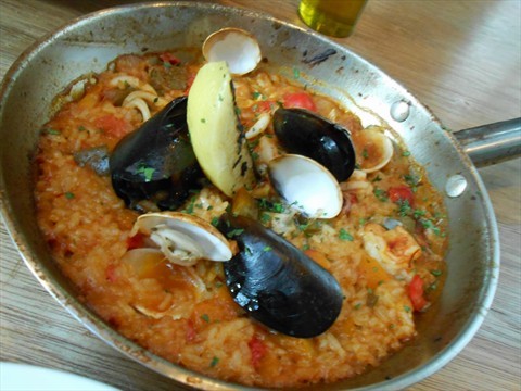 seafood and fish paella