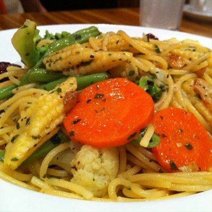 Spaghetti with Mixed Vegetable