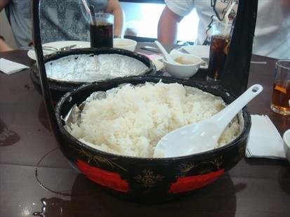 a basket of white rice!