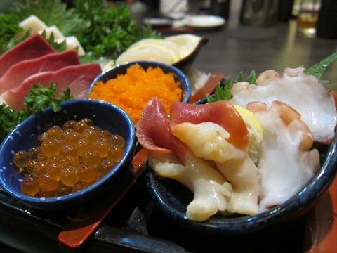 Glorious Salmon Roe, Shrimp Roe & Clams