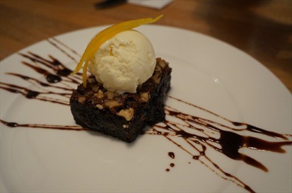 Orangy brownie, I would say it is tastier than crepe suzette!
