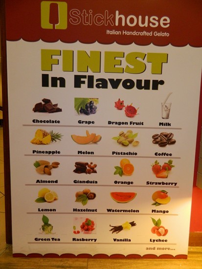 Some of the available flavours