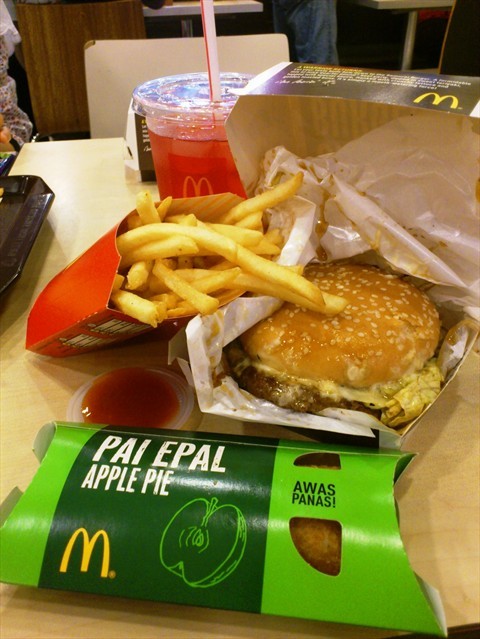 McDonald's Samurai Burger set in Ipoh, Perak.