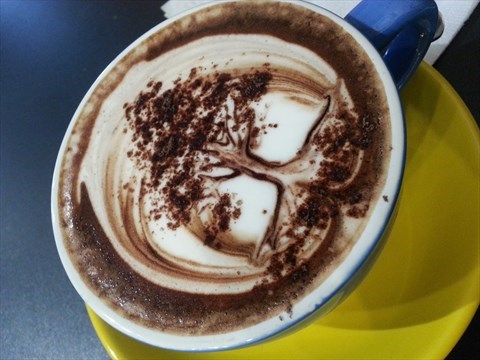 Take this mocha, if you do not wish to have much caffeine and still enjoy the taste of coffee+choc