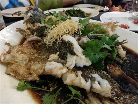 Steamed goby fish